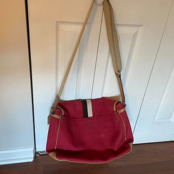 Coach Signature Canvas Leather Trim Voyager Messenger Crossbody Bag VTG - Picture 2 of 13